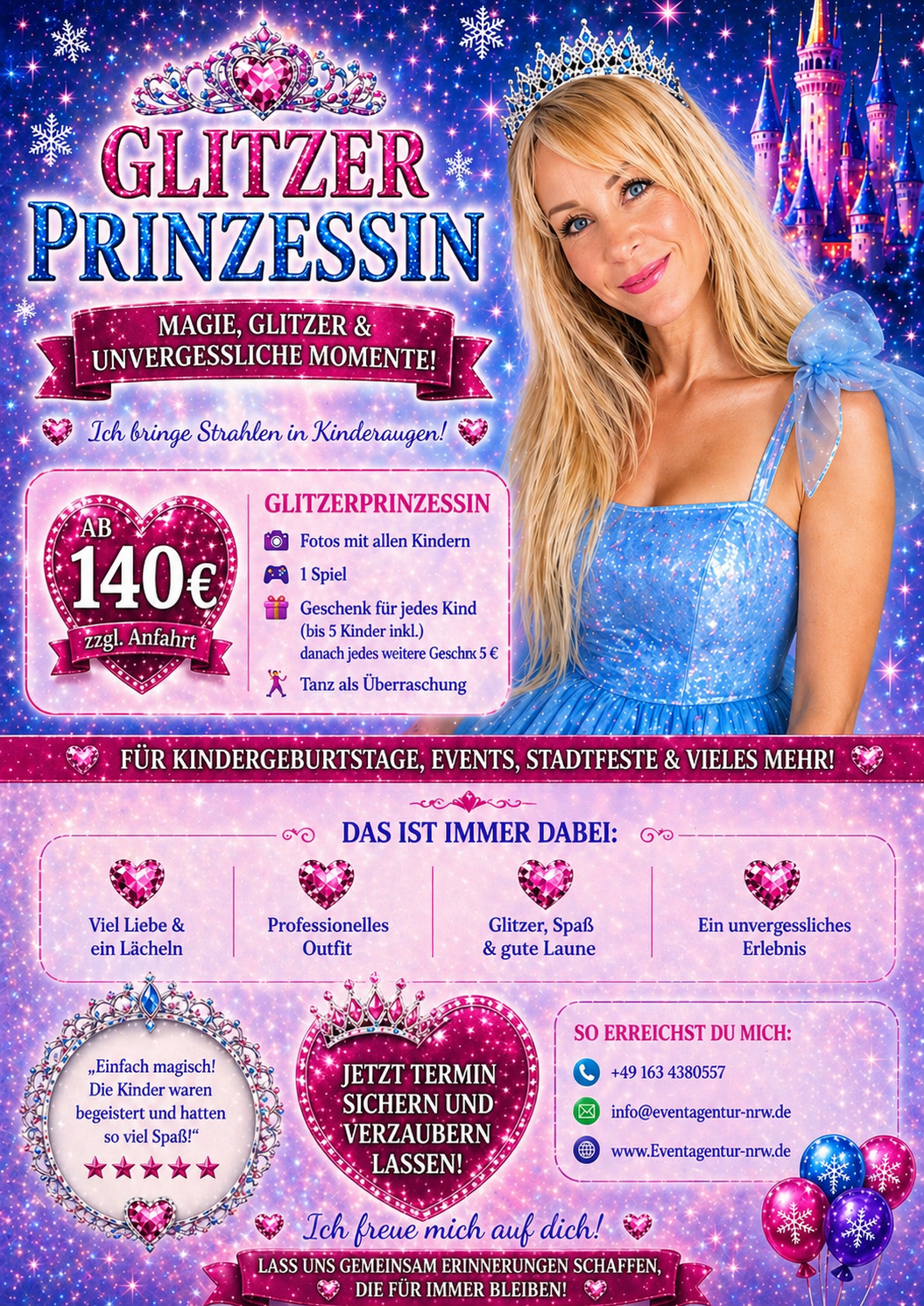 Glitzer-Prinzessin-Glitzer-Tattoos-Kindergeburtstag